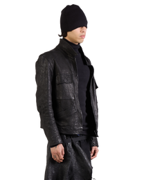 LEATHER UTILITY JACKET