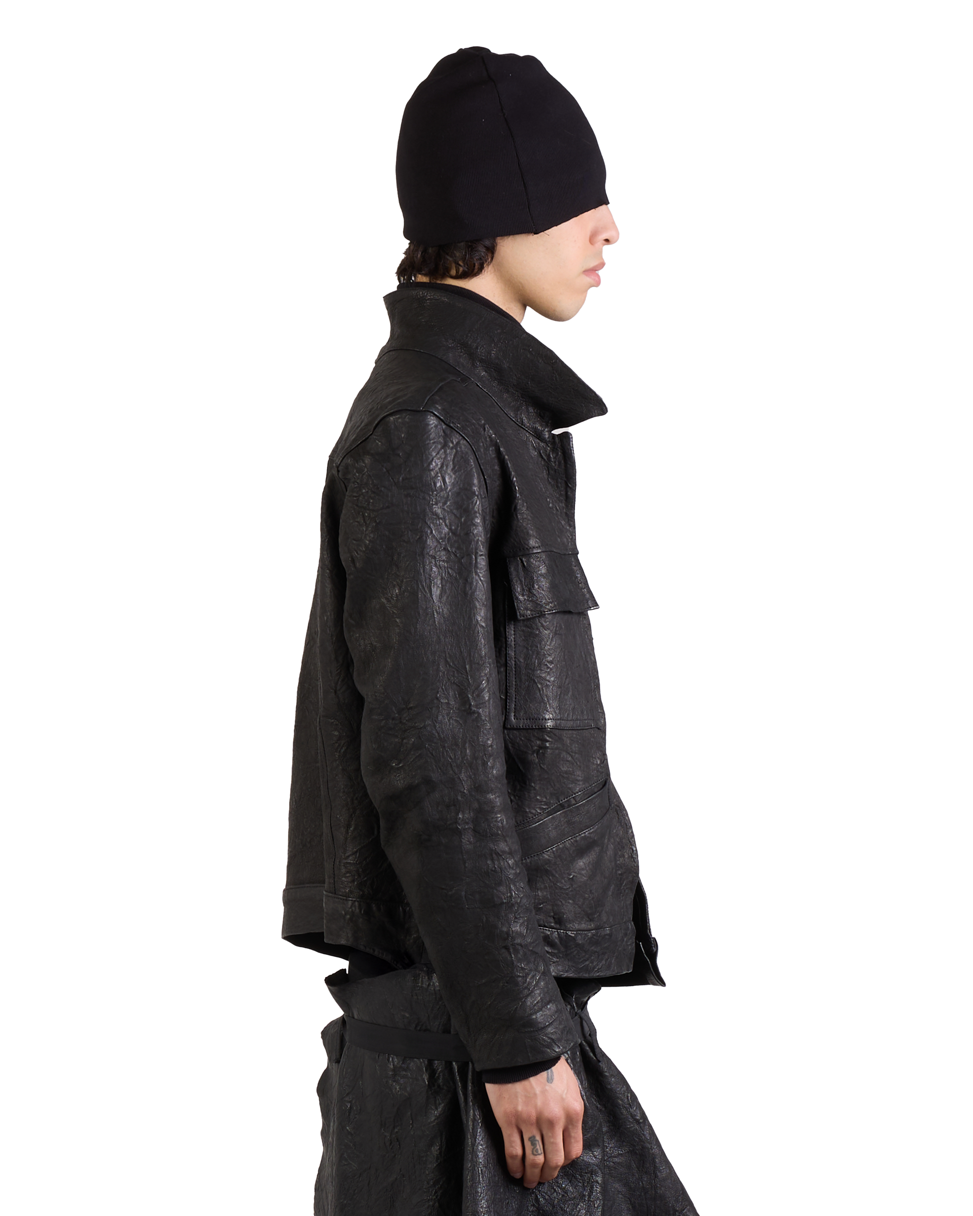 LEATHER UTILITY JACKET