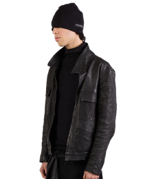 LEATHER UTILITY JACKET