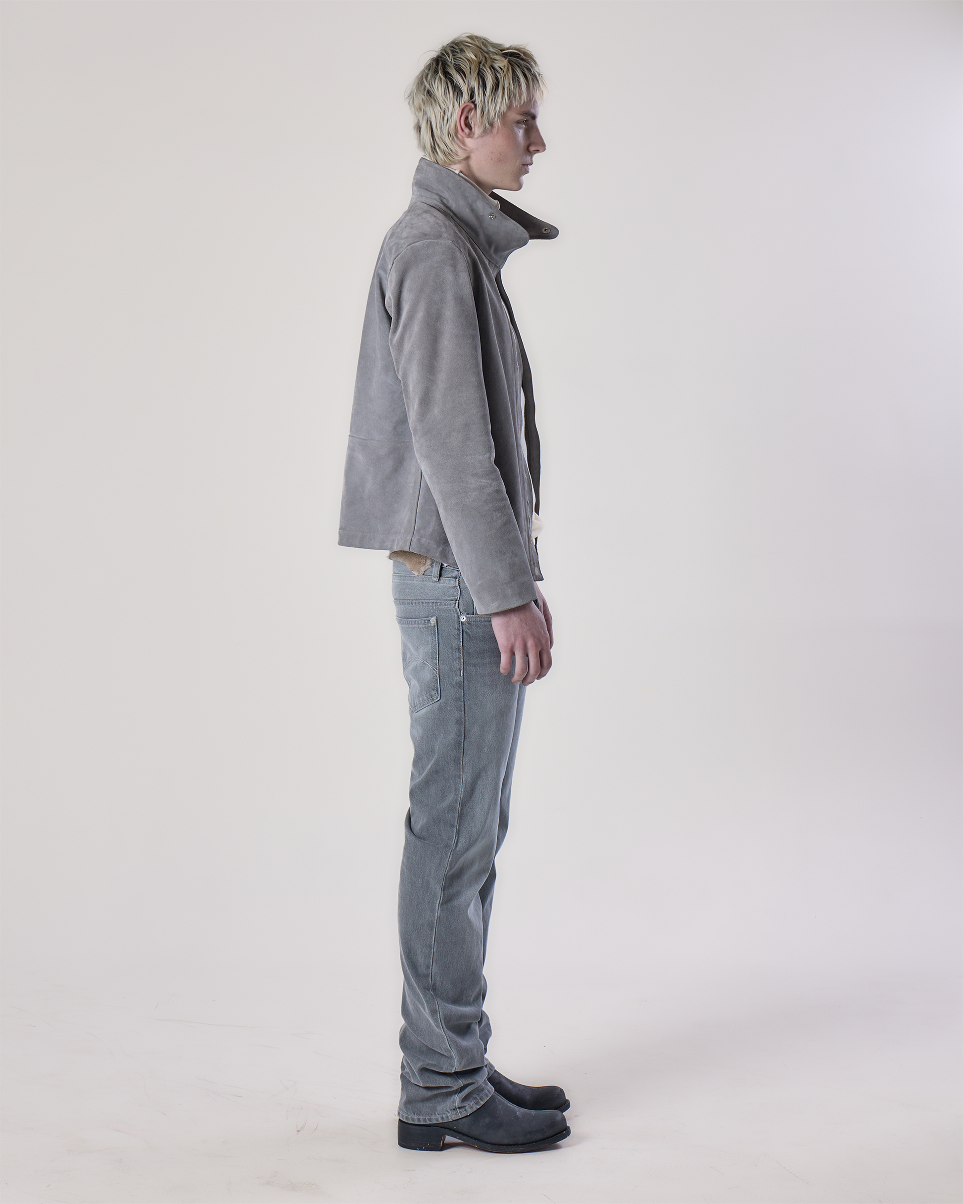 SUEDE TURTLE-NECK JACKET