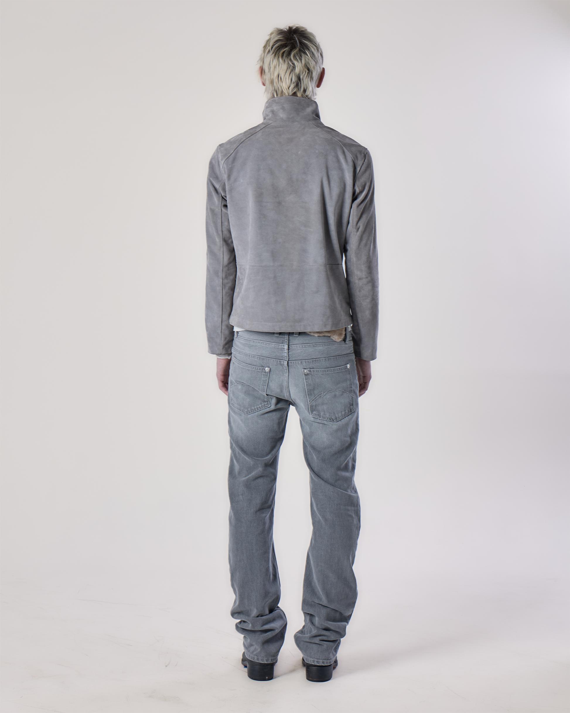 SUEDE TURTLE-NECK JACKET