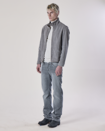 SUEDE TURTLE-NECK JACKET