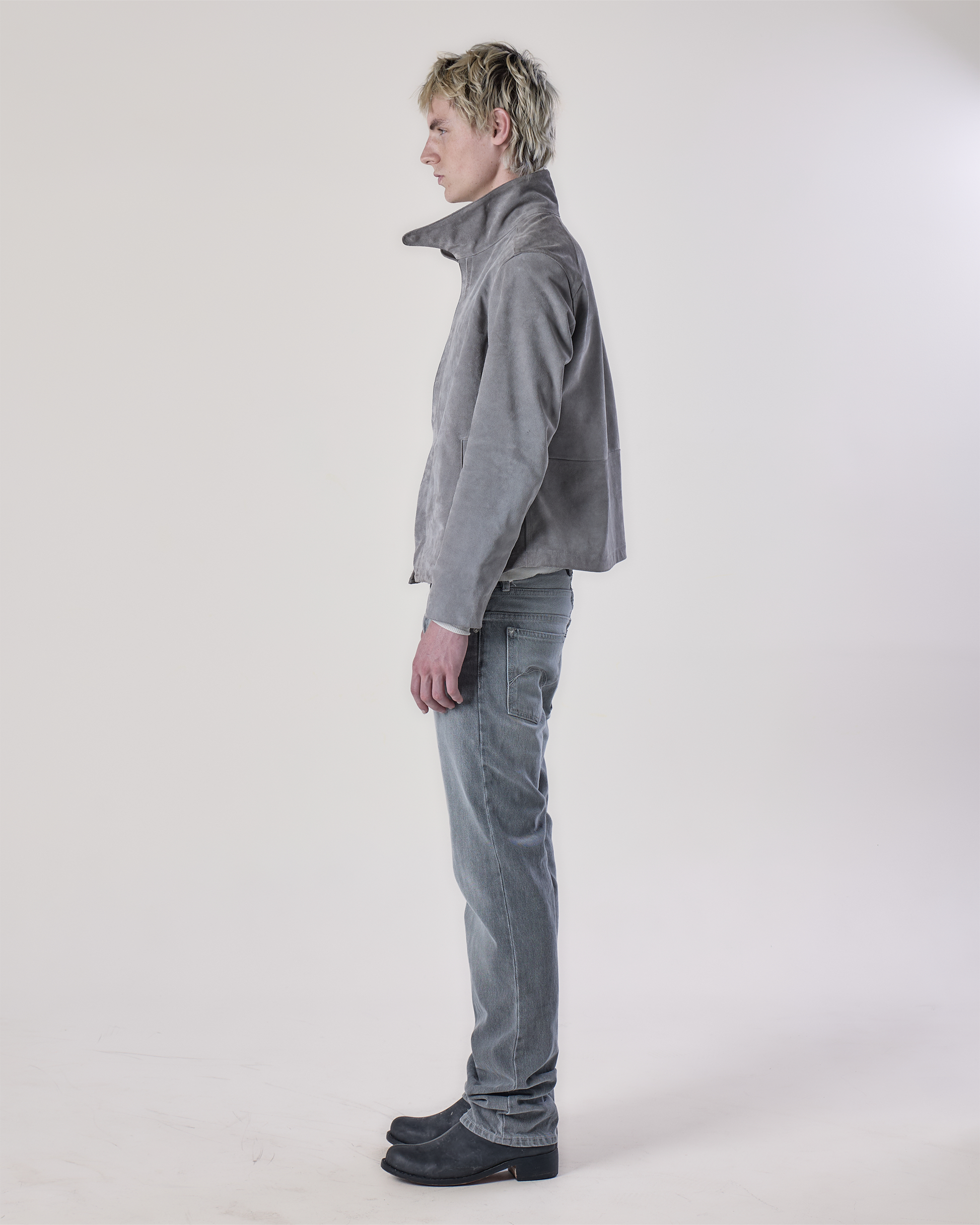 SUEDE TURTLE-NECK JACKET