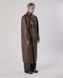 LEATHER OVERCOAT