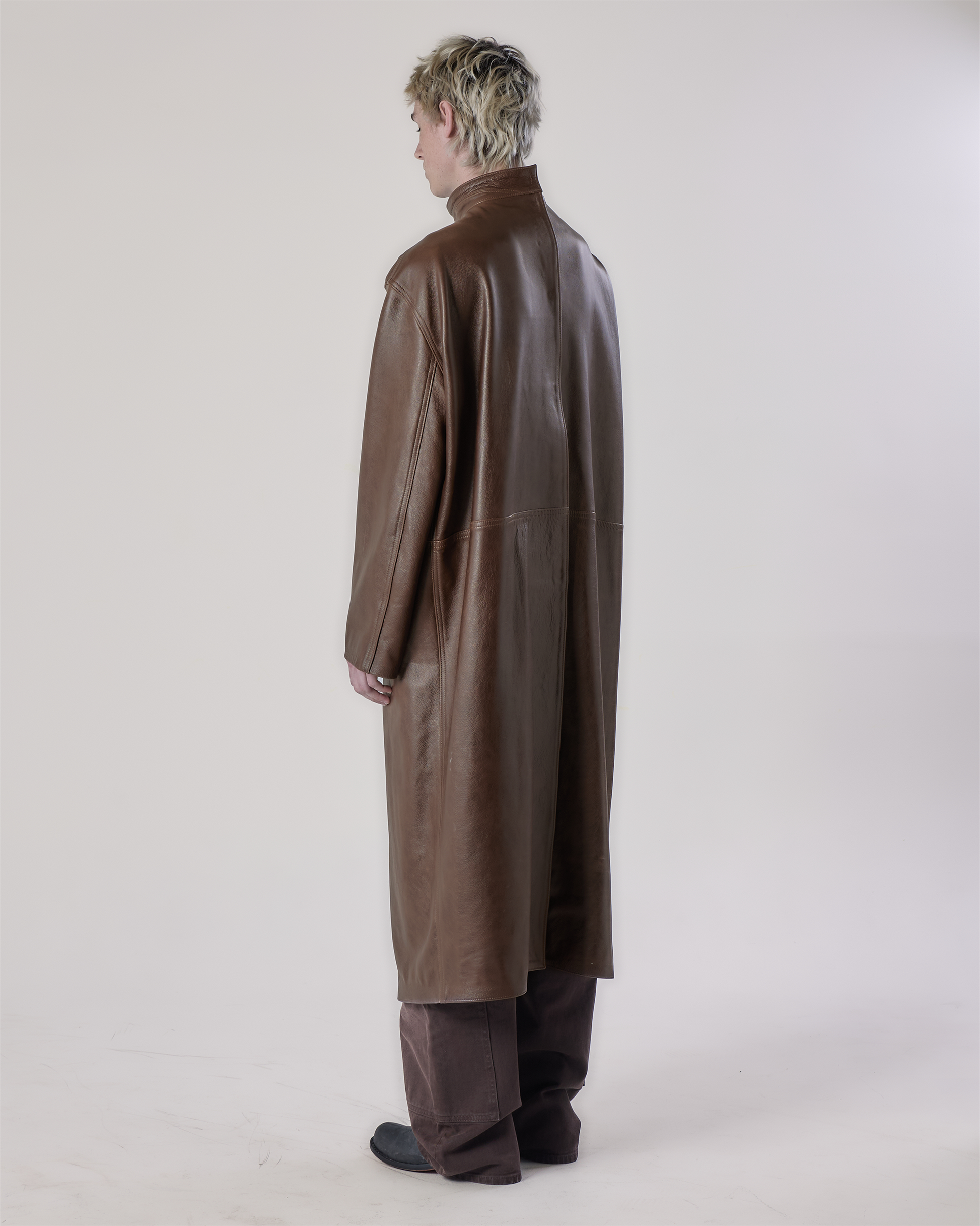 LEATHER OVERCOAT