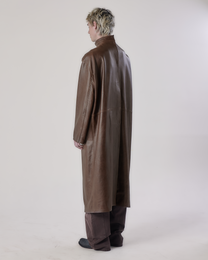 LEATHER OVERCOAT