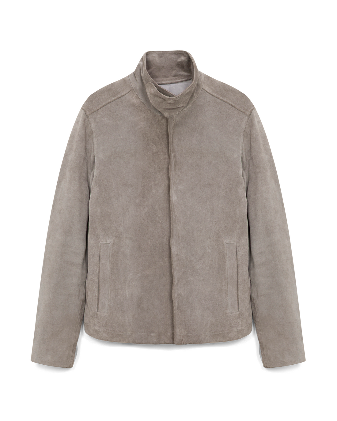 SUEDE TURTLE-NECK JACKET