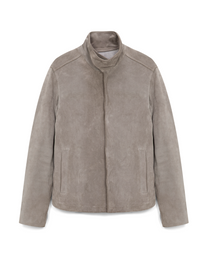 SUEDE TURTLE-NECK JACKET
