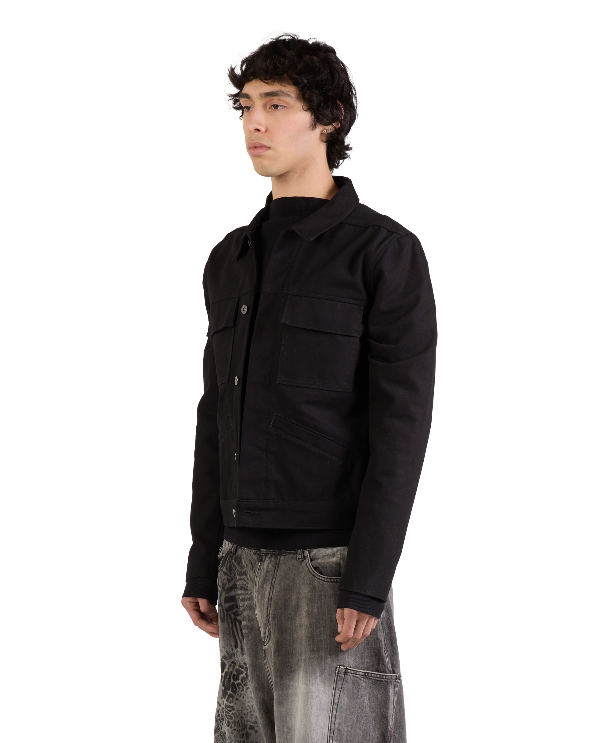 BLACK UTILITY WORK JACKET
