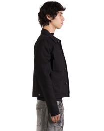 BLACK UTILITY WORK JACKET